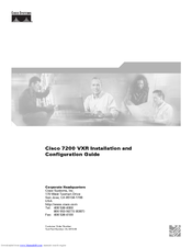 Cisco 7200 VXR Series Installation And Configuration Manual