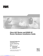 Cisco CISCO837 - 837 ADSL Broadband Router Hardware Installation Manual