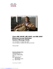 Cisco ME 3400E System Message Manual