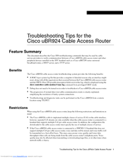 Cisco UBR924 - uBR 924 Router Troubleshooting Tips