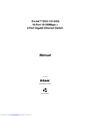 D-Link DES-1018DG Manual