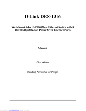 D-Link DES-1316 - Switch Manual