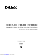 D-Link 3010G - DES Switch Command Line Interface Reference Manual