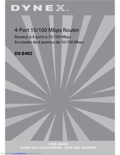 Dynex DX-E402 - EN Broadband Router User Manual