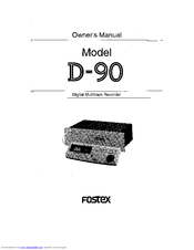 Fostex D-90 Owner's Manual