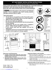 Frigidaire MPF300PXWH Installation Instructions Manual