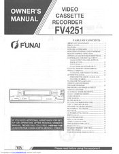 Funai FV4251 Owner's Manual