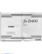 CASIO FX-D400 Manual
