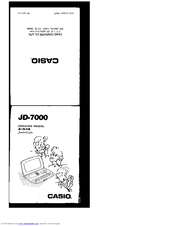 CASIO JD-7000 Operation Manual
