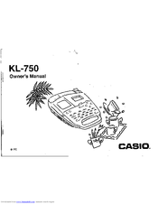 Casio KL-750 Owner's Manual