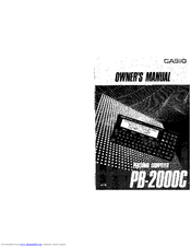 Casio PB-2000C Owner's Manual