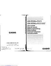 CASIO RM-9850GA PLUS Manual