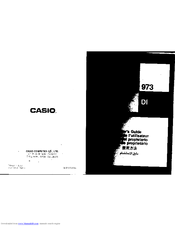 CASIO 973 User Manual