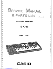 CASIO SK-5 - SERVICE Service Manual