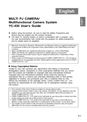 CASIO YC-430 - Document Camera User Manual