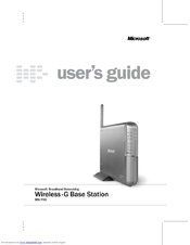 Microsoft MN700 - Wireless 802.11g Base Station Router User Manual