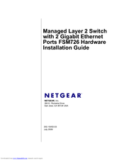 Netgear FSM726NA Installation Manual