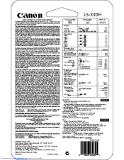 Canon LS-330H User Manual