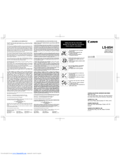 Canon LS-85H - Portable Display Calculator Instructions