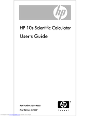 HP 10S User Manual
