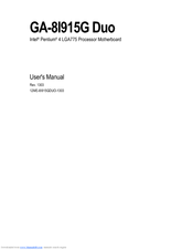 Gigabyte GA-8I915G Duo User Manual