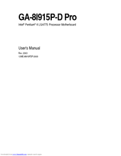 Gigabyte GA-8I915P-D User Manual
