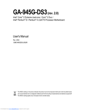Gigabyte GA-945G-DS3 User Manual