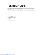 Gigabyte GA-945PL-S3G User Manual