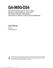Gigabyte GA-965G-DS4 User Manual