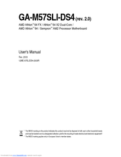 Gigabyte GA-M57SLI-DS4 User Manual