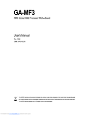 Gigabyte GA-MF3 User Manual
