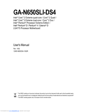 Gigabyte GA-N650SLI-DS4 User Manual
