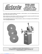 Grizzly G0665 Owner's Manual