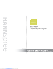 HANNSPree HF-257HPB Quick Start Manual