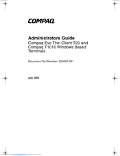 HP Compaq t1010 Supplementary Manual