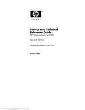 HP Workstation xw3100 Service And Technical Reference Manual
