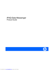 Hp iPAQ Data Messenger Product Manual