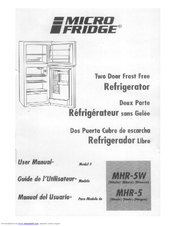 Micro fridge MHR-5W User Manual