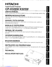 Hitachi CP-X320W User Manual