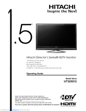 Hitachi Director's UT32X812 Operating Manual