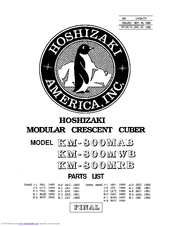 Hoshizaki KM-800MRB Parts List