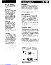 Kenwood HTB-401 Manual