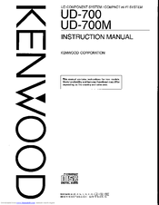 Kenwood UD-700 Instruction Manual
