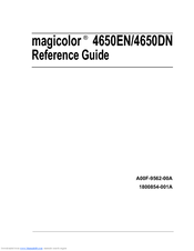Konica Minolta Magicolor 4650EN Reference Manual