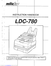 Mita LDC-780 Instruction Handbook Manual