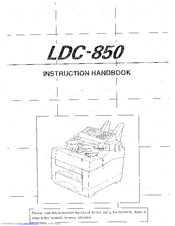 Mita LDC-850 Instruction Handbook Manual