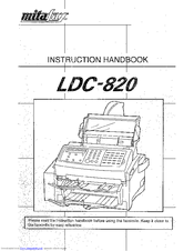 Mita LDC-820 Instruction Handbook Manual