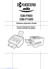 Kyocera Mita KM-F650 Software Operation Manual