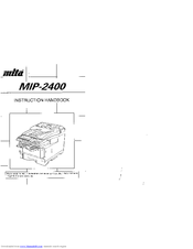 Mita MIP-2400 Instruction Handbook Manual