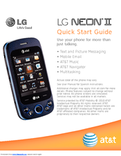 LG Neon II Quick Start Manual